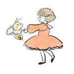 umiris (eightysummer)さんのミツバチと女の子が、手をとって楽しく踊っている、ロゴのご作成をお願いしますへの提案