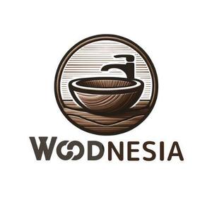 モッツァレラ千鶴子 (morimori-molybdan)さんの木製手洗器ブランド「woodnesia（ウッドネシア）」のロゴ作成依頼への提案