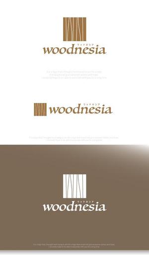 魔法スタジオ (mahou-phot)さんの木製手洗器ブランド「woodnesia（ウッドネシア）」のロゴ作成依頼への提案