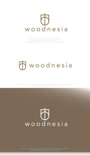 魔法スタジオ (mahou-phot)さんの木製手洗器ブランド「woodnesia（ウッドネシア）」のロゴ作成依頼への提案