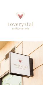 E_Kana (e_kana)さんのネイル&マツエクサロンの『Loverystal』のロゴへの提案