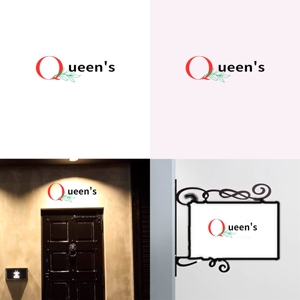 fontoknak (fontoknak)さんのBar「Queen's」のロゴへの提案