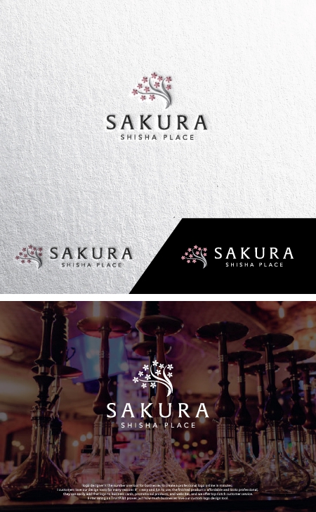 take5-design (take5-design)さんのECサイト「SAKURA SHISHA PLACE」で使用するロゴへの提案