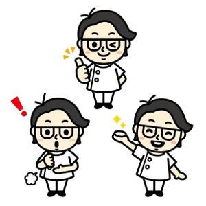 mu_cha (mu_cha)さんの小児用ローションを監修したドクターのキャラクターデザインへの提案