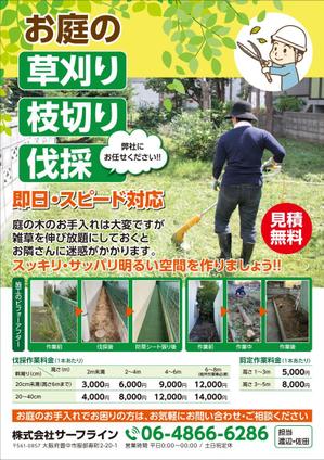 K-Station (K-Station)さんのお庭のお手入れ（草刈り、伐採など）チラシ作成への提案
