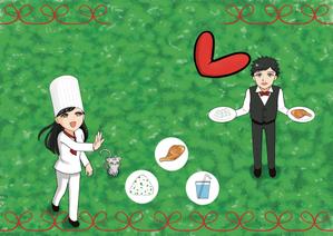 てんくろ (tenkuro)さんのキッチンカー　幸せブーメランのイメージイラスト募集への提案