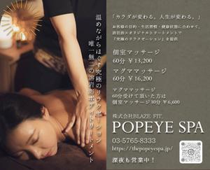nAco (nAco)さんの集客用　SPA　『POPEYE　SPA』のポスティングチラシへの提案