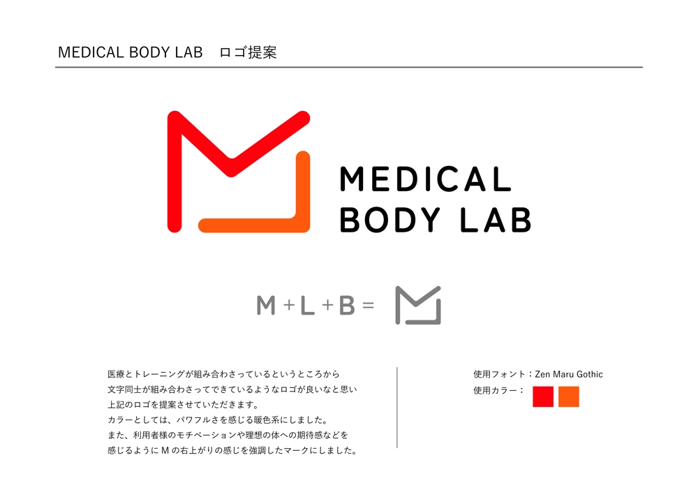 医療とトレーニングを組み合わせた新ブランドロゴの制作依頼