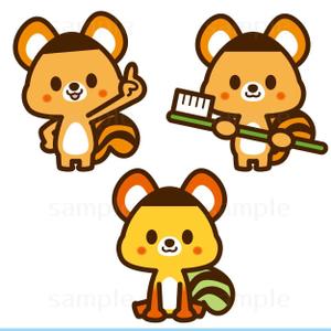 THE_watanabakery (the_watanabakery)さんのファミリー向け歯科医院のキャラクターデザイン（りすモチーフ）への提案