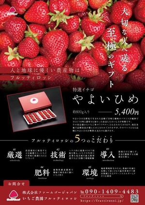 KYOU_Design (joujitakizawa)さんのいちご農園フルッティロッシのチラシへの提案