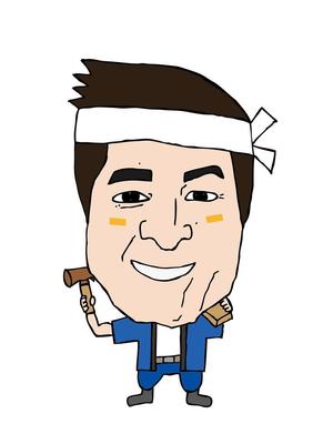 與儀一 (moji-ichi)さんの工務店、リフォーム会社の似顔絵キャラクター作成への提案