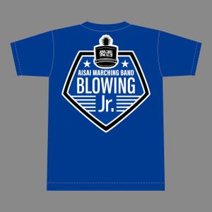 竜の方舟 (ronsunn)さんの愛西マーチングバンドBLOWING Jr.Ｔシャツのバックデザインへの提案