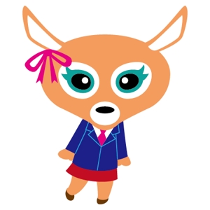 tsuuhikooさんの「マンション経営大学」の生徒役、鹿をモチーフにした「みじか先生」の姪「とうしかちゃん」を募集します。への提案