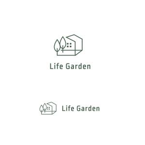 スタジオきなこ (kinaco_yama)さんの外構造園会社「Life Garden／ライフガーデン(屋号)」のロゴへの提案