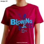 STUDIO ZEAK  (omoidefz750)さんの愛西マーチングバンドBLOWING Jr.Ｔシャツのバックデザインへの提案