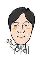 與儀一 (moji-ichi)さんの内科クリニックのホームページに載せる似顔絵への提案