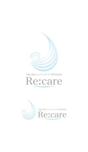 serve2000 (serve2000)さんの美髪・頭皮メンテナンス・ケア専門美容室　Re:care (リカレ)　のシンボルマーク&ロゴへの提案