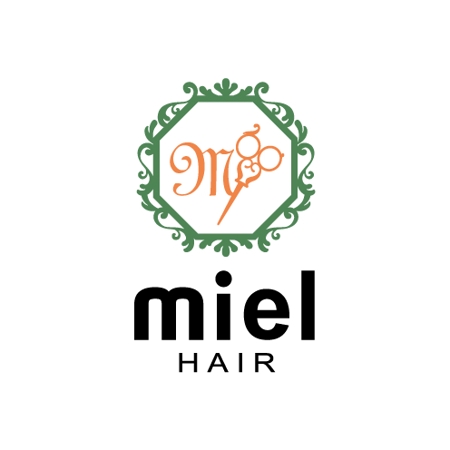 happy-creamさんの「Miel Hair」のロゴ作成への提案