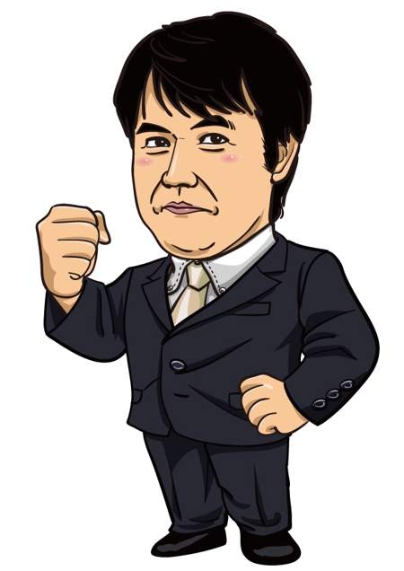 Masakirさんの事例 実績 提案 政治家を目指す湯元敏浩の似顔絵イラスト はじめまして Mas クラウドソーシング ランサーズ