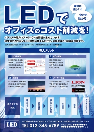 hatsumi (hatsumi1012)さんのLED販促用チラシ作成（A4片面）への提案