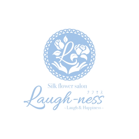 mika_0314さんの「Silk flower salon　Laugh-ness ～Laugh&Happiness～」のロゴ作成への提案