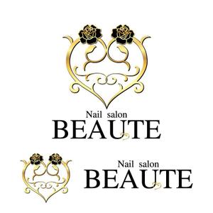 perles de verre (perles_de_verre)さんの「Ｎail salon BEAUTE」のロゴ作成への提案