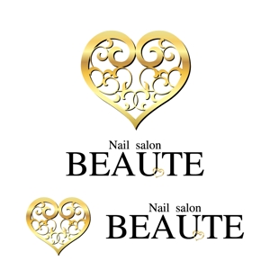 perles de verre (perles_de_verre)さんの「Ｎail salon BEAUTE」のロゴ作成への提案