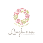 kurumi82 (kurumi82)さんの「Silk flower salon　Laugh-ness ～Laugh&Happiness～」のロゴ作成への提案