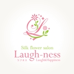 yuko asakawa (y-wachi)さんの「Silk flower salon　Laugh-ness ～Laugh&Happiness～」のロゴ作成への提案