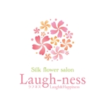 yuko asakawa (y-wachi)さんの「Silk flower salon　Laugh-ness ～Laugh&Happiness～」のロゴ作成への提案