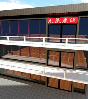 noramimiさんの住宅用のフローリング材販売会社のショールーム外観パース図作成（3DCG）への提案