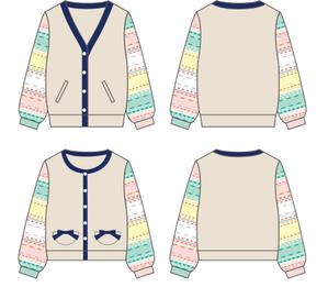 otsuka (otsuka_hideyo)さんのキッズが“お揃い”で着るニットカーディガンのデザインへの提案