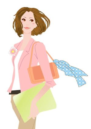 テキスタイルデザインラボ (uniuni93)さんの女性向け講座パンフレットの表紙イラストへの提案
