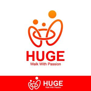 kazubonさんの企業名「HUGE」のロゴ作成への提案