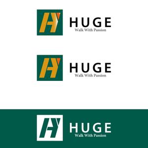trailさんの企業名「HUGE」のロゴ作成への提案