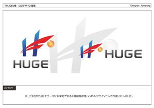 kometogi (kometogi)さんの企業名「HUGE」のロゴ作成への提案