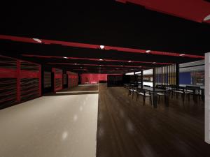 tk1357さんの住宅用のフローリング材販売会社のショールーム外観パース図作成（3DCG）への提案