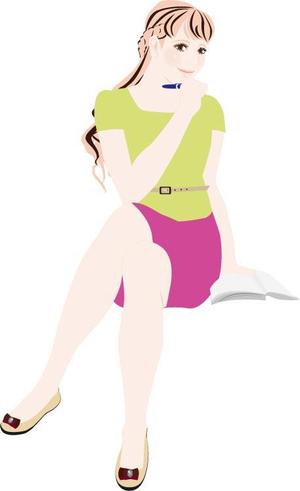 SK　 (sumirekana)さんの女性向け講座パンフレットの表紙イラストへの提案