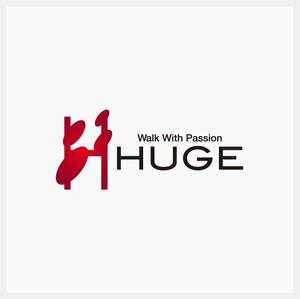 さんの企業名「HUGE」のロゴ作成への提案