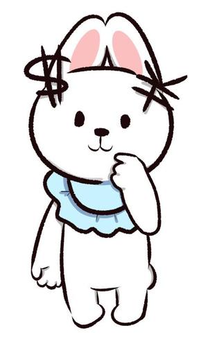 sepia* (sepiams)さんのタックスラビット（お金が大好きなウサギのキャラクター）への提案