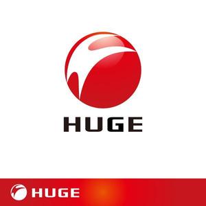 さんの企業名「HUGE」のロゴ作成への提案