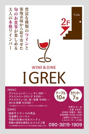 さんのワインバーの看板デザイン製作への提案