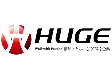 Kulbit design (Kulbit)さんの企業名「HUGE」のロゴ作成への提案