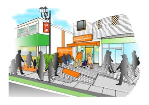 てがきや (tegakiya)さんの新事業・地域包括支援センターの店舗イラストへの提案