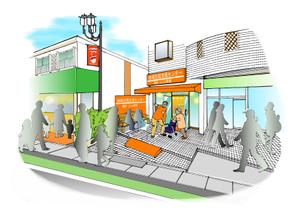 てがきや (tegakiya)さんの新事業・地域包括支援センターの店舗イラストへの提案