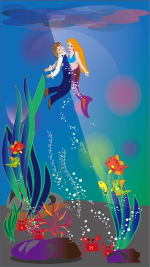 モン・スーン (pintorin)さんの【絵本アプリ】童話「人魚姫」イメージボード制作への提案