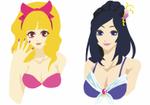 mana_mameさんのフェイスマスク(化粧品)のガールズイラスト2点への提案