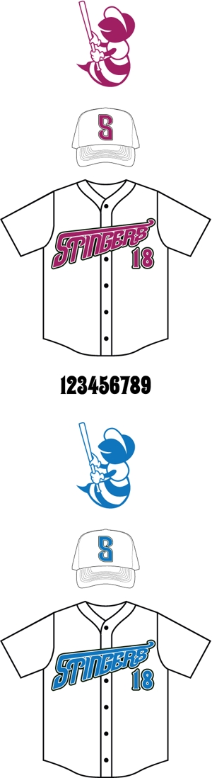 hype_creatureさんの野球チームのロゴ及び胸マーク作成への提案