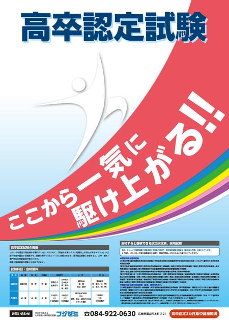 kurigakuさんの高卒認定試験の告知ポスターのデザインへの提案