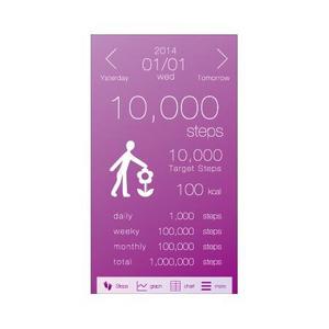 taka (taka172cm)さんのiPhone アプリの歩数計のデザインへの提案